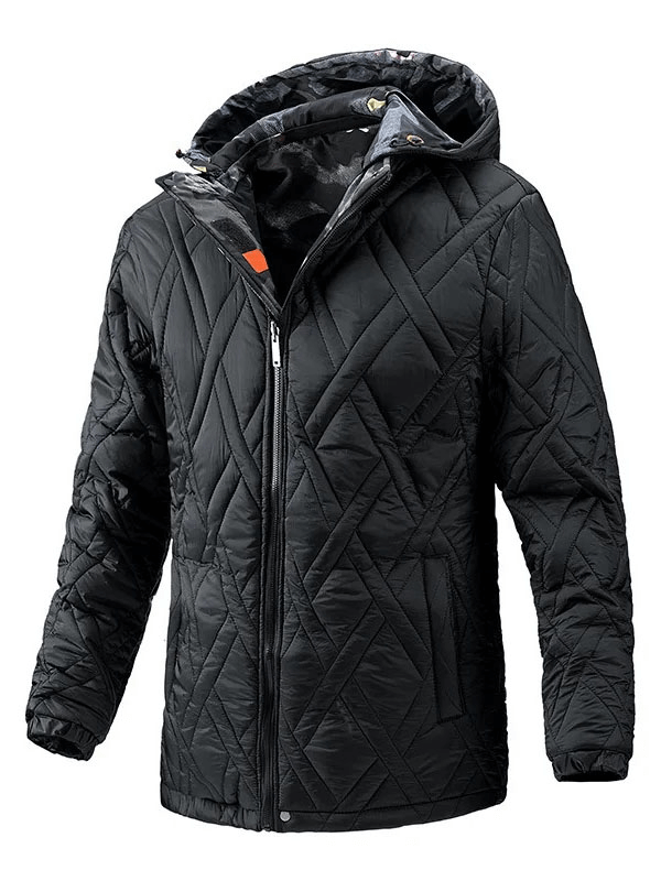 Veste de ski réversible à capuche avec poches plaquées pour homme