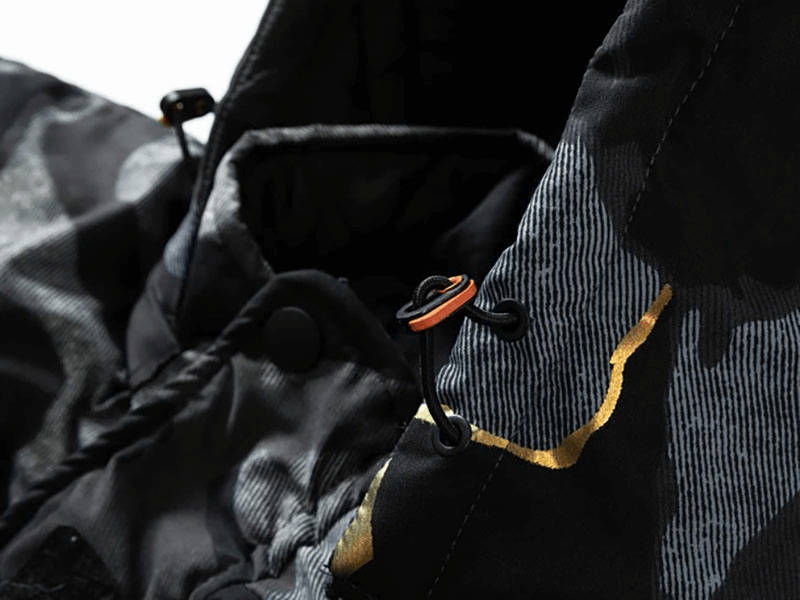 Veste de ski réversible à capuche avec poches plaquées pour homme