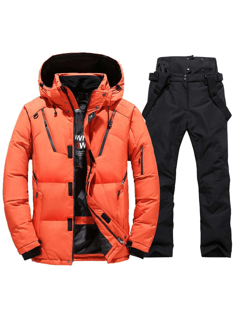 Veste et pantalon de ski coupe-vent et respirants pour homme