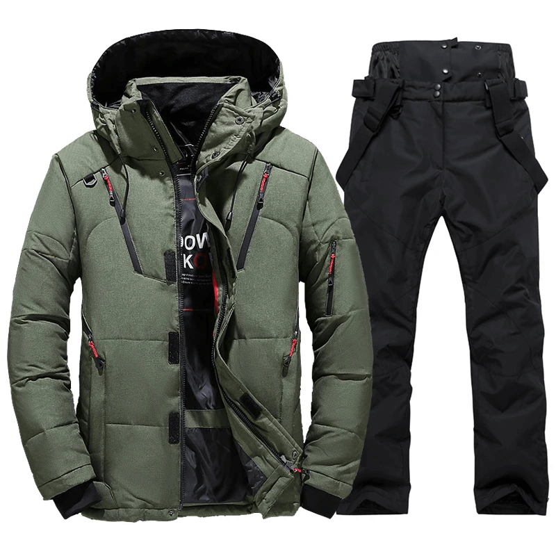 Veste et pantalon de ski coupe-vent et respirants pour homme