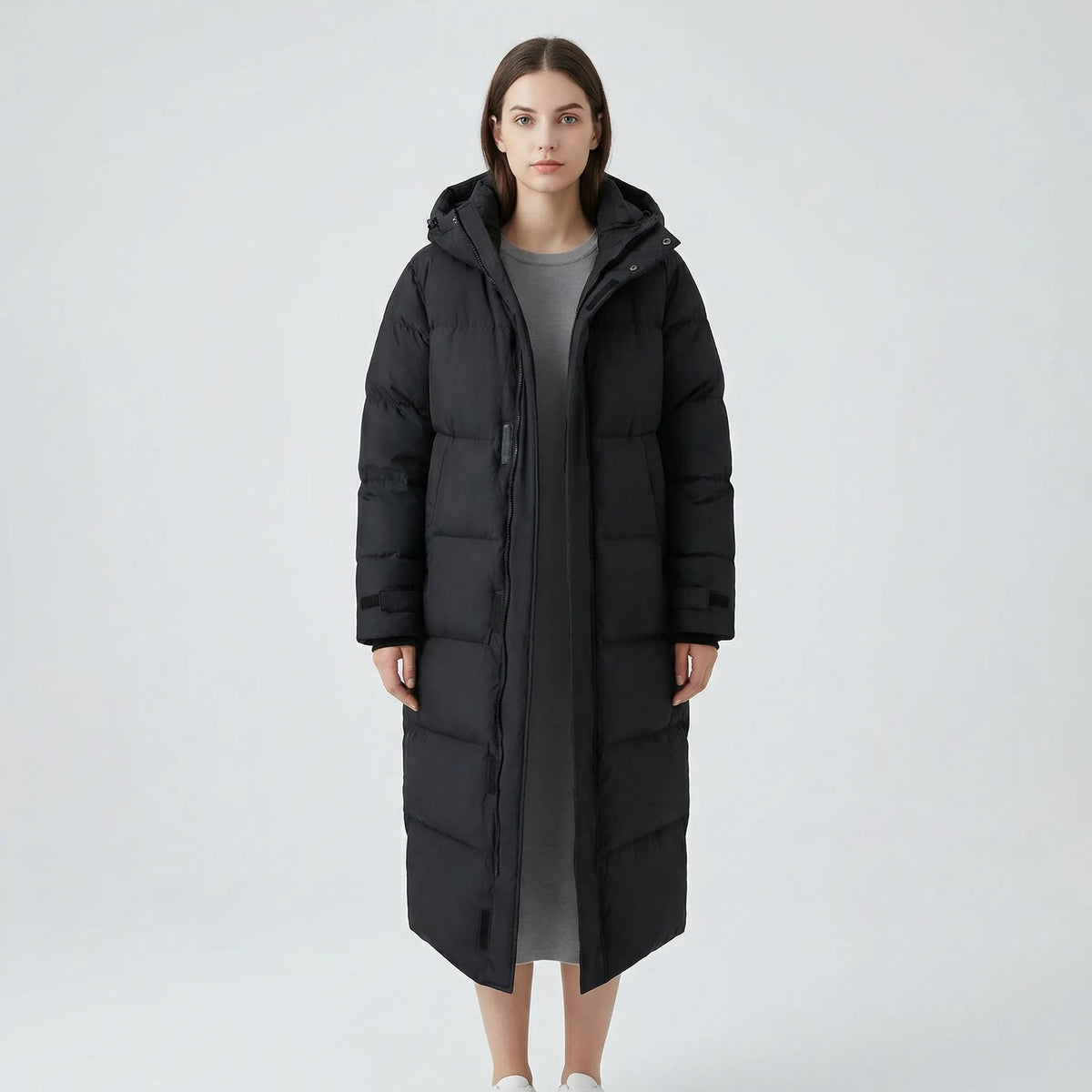 Veste longue matelassée et déperlante pour femme