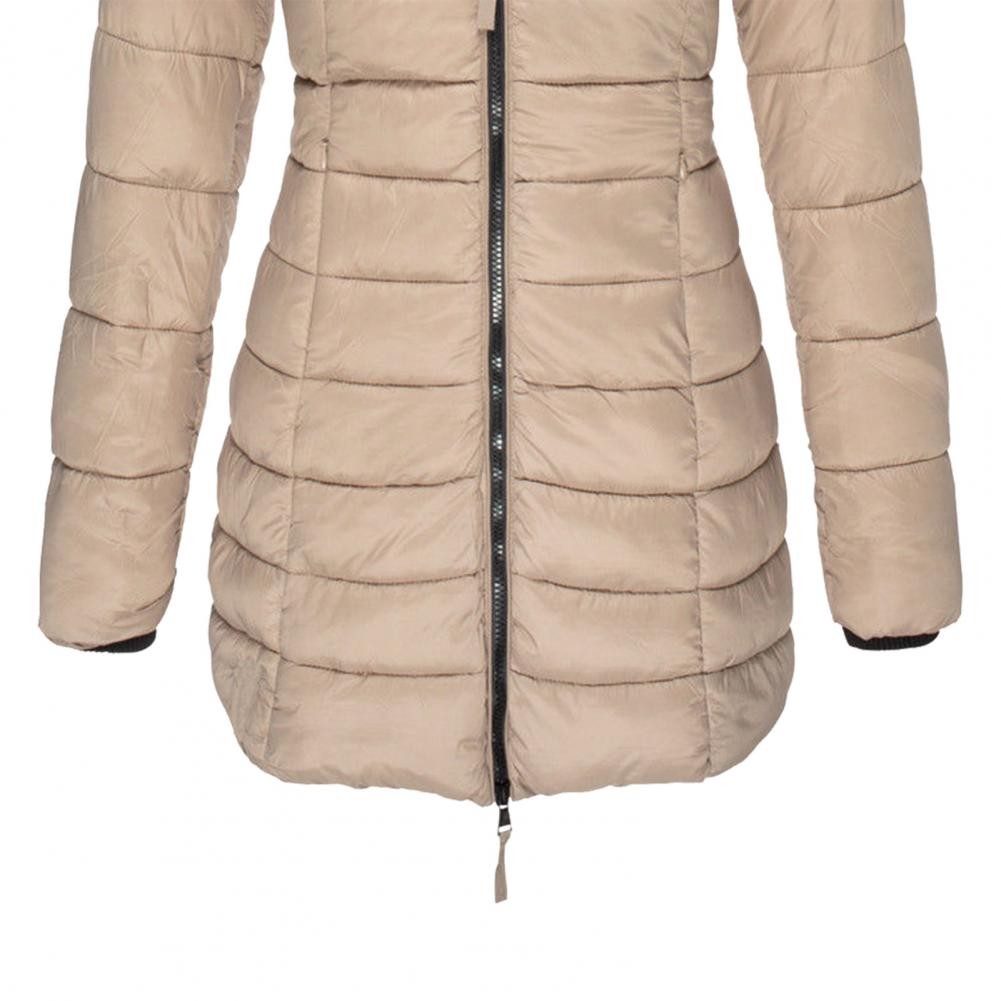 Veste longue matelassée oversize à capuche pour femme, Manteau d'hiver coupe-vent et déperlant