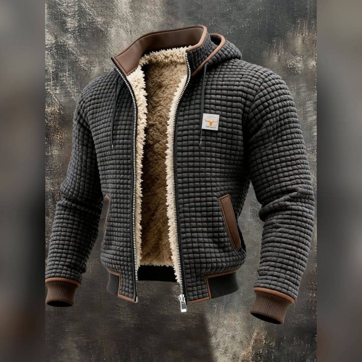 Veste matelassée à capuche pour homme, veste d'hiver zippée