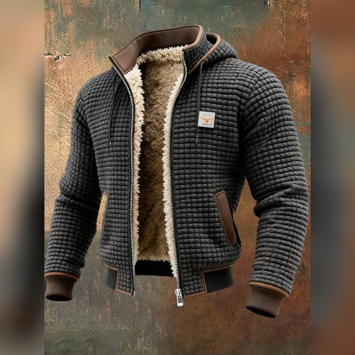 Veste matelassée à capuche pour homme, veste d'hiver zippée