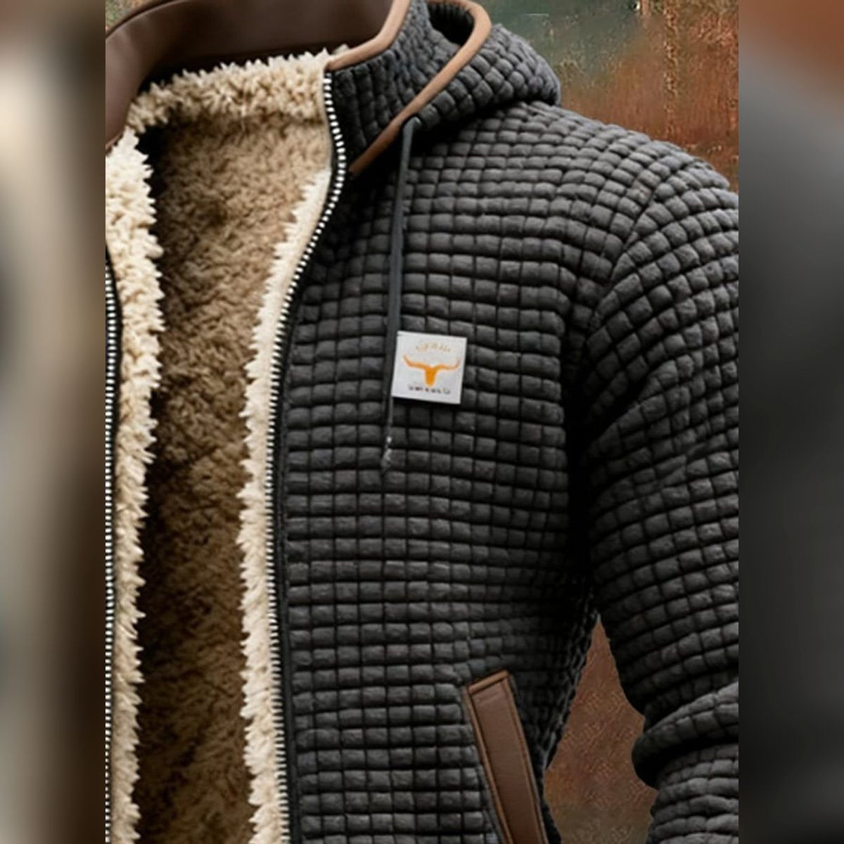 Veste matelassée à capuche pour homme, veste d'hiver zippée