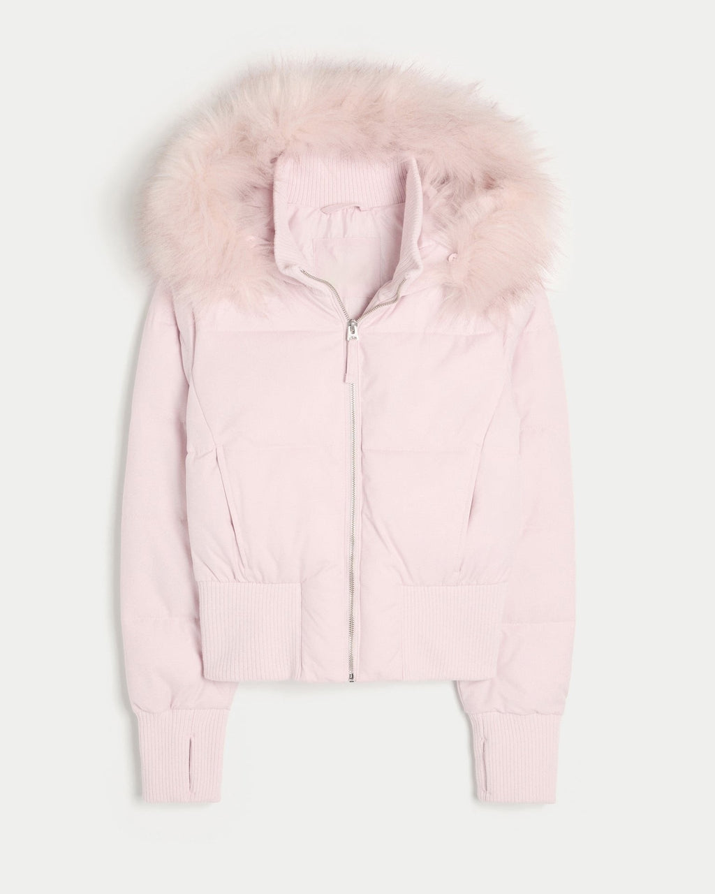 Veste matelassée courte à capuche amovible en fausse fourrure pour femme, Veste d'hiver élégante et confortable
