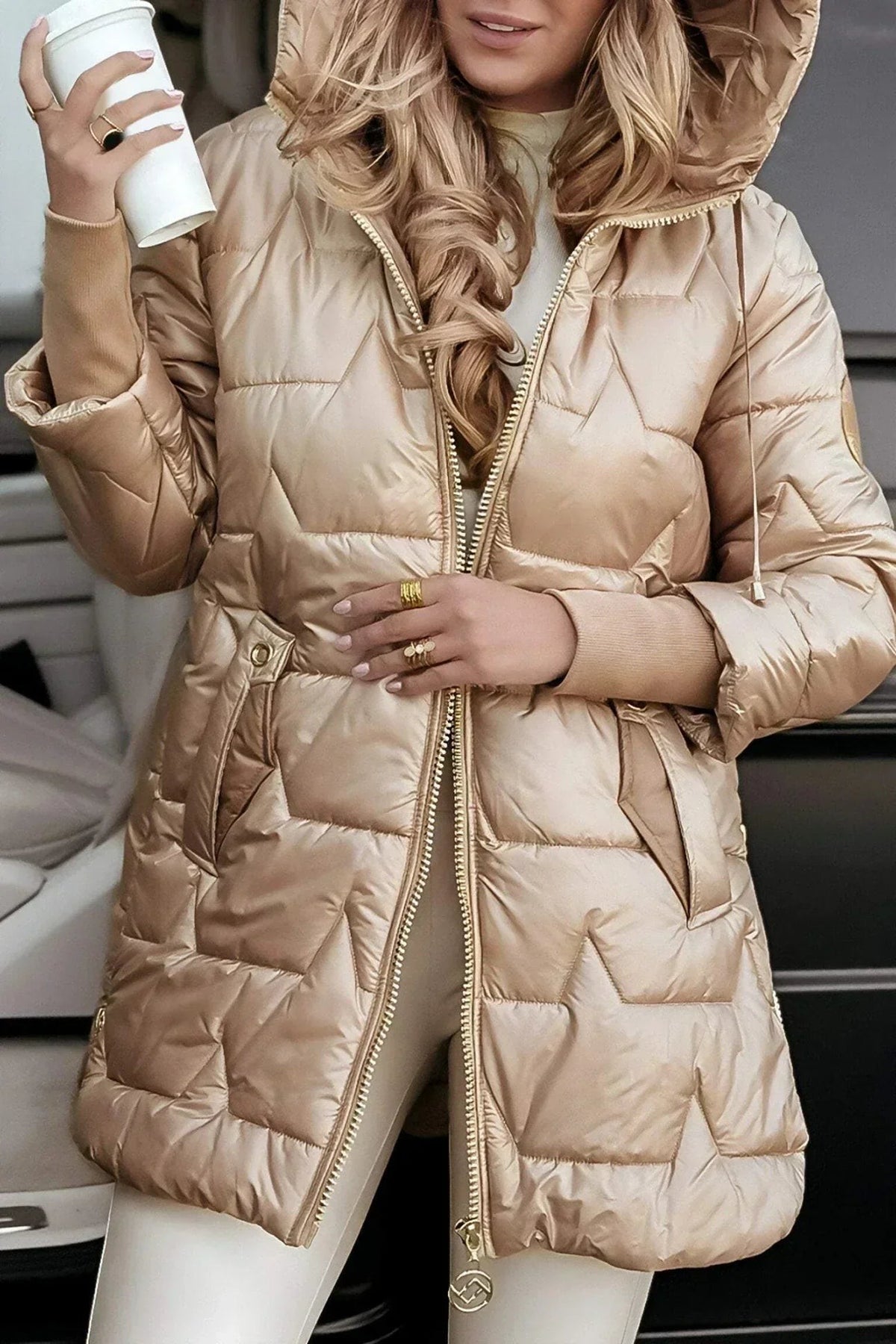 Veste matelassée de luxe pour femme, veste d'hiver