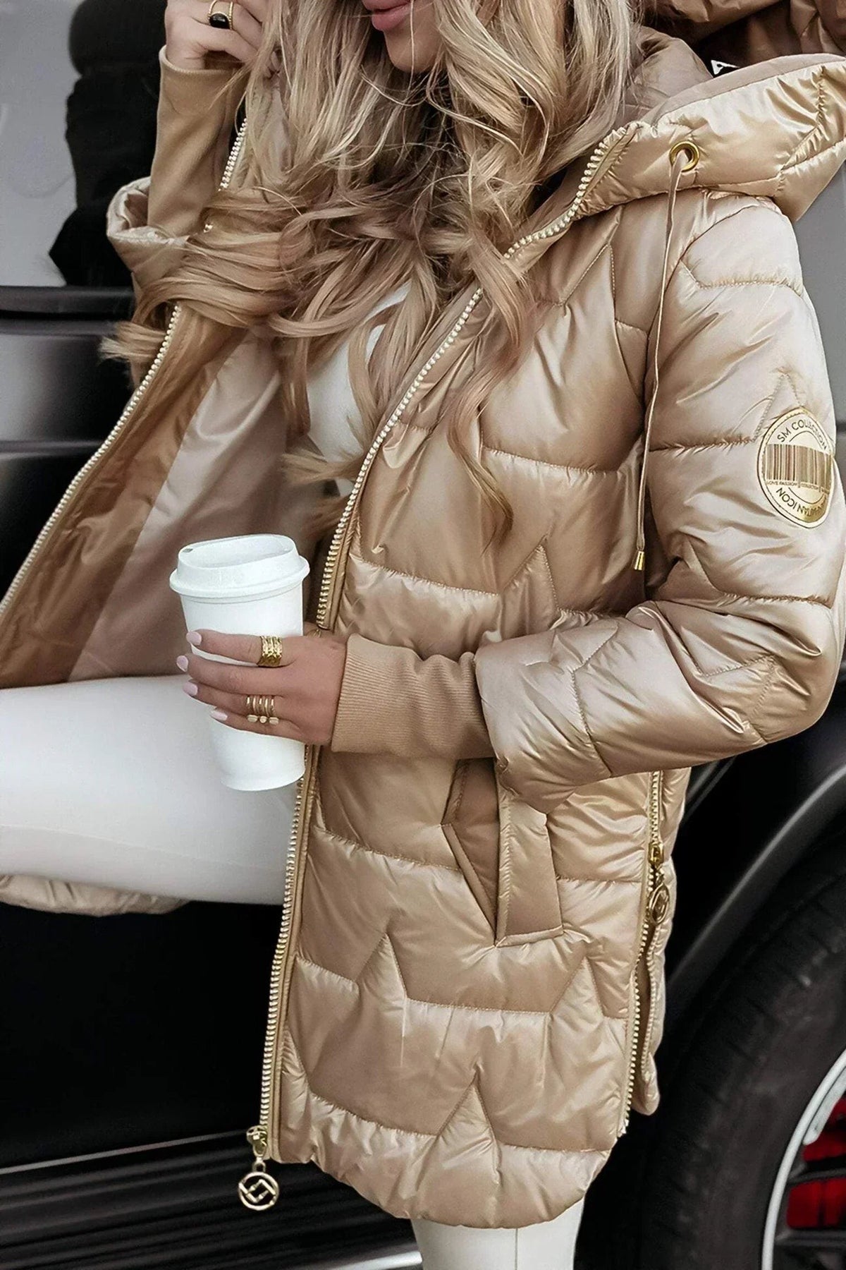 Veste matelassée de luxe pour femme, veste d'hiver