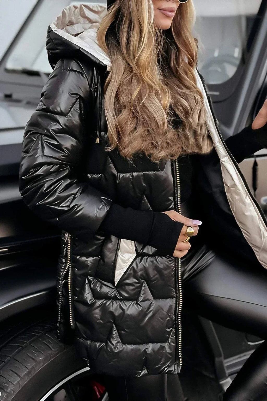 Veste matelassée de luxe pour femme, veste d'hiver
