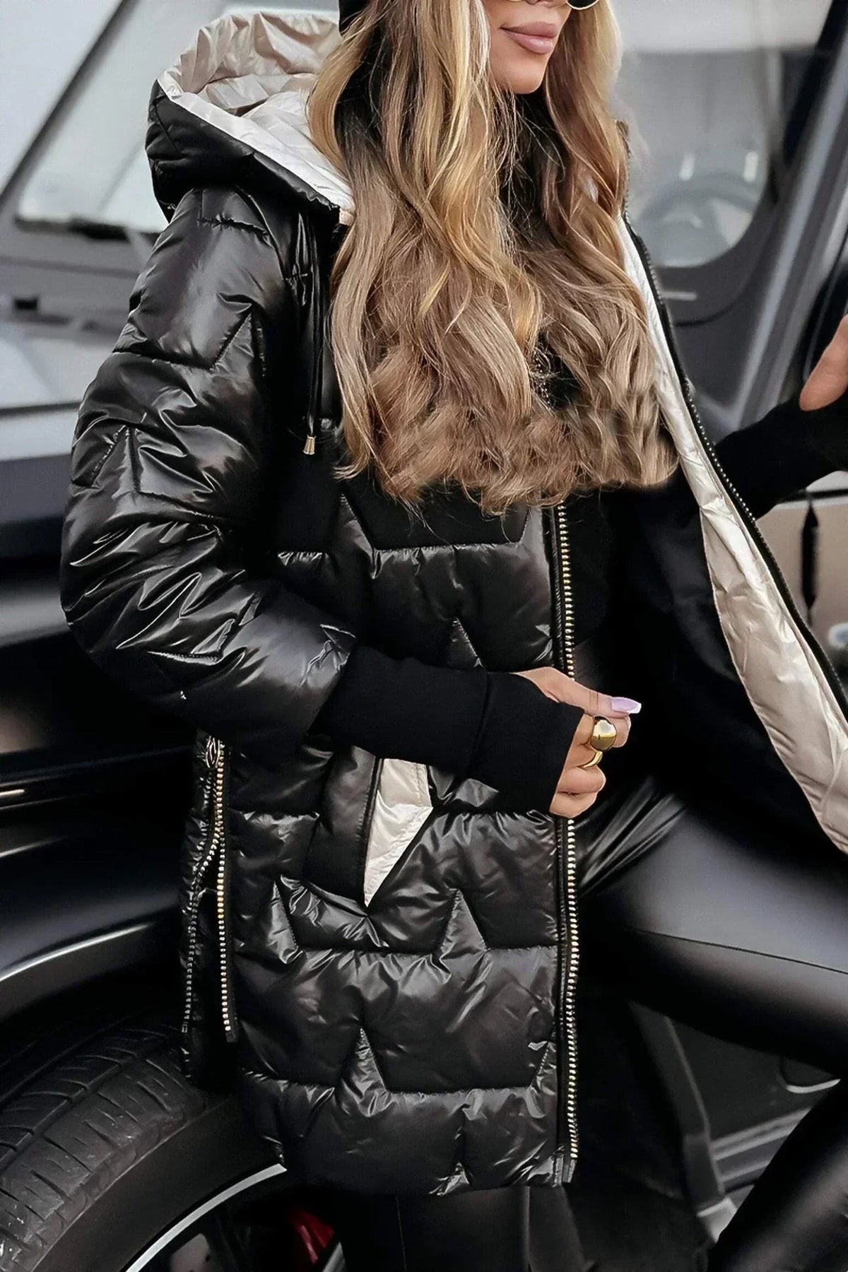 Veste matelassée de luxe pour femme, veste d'hiver
