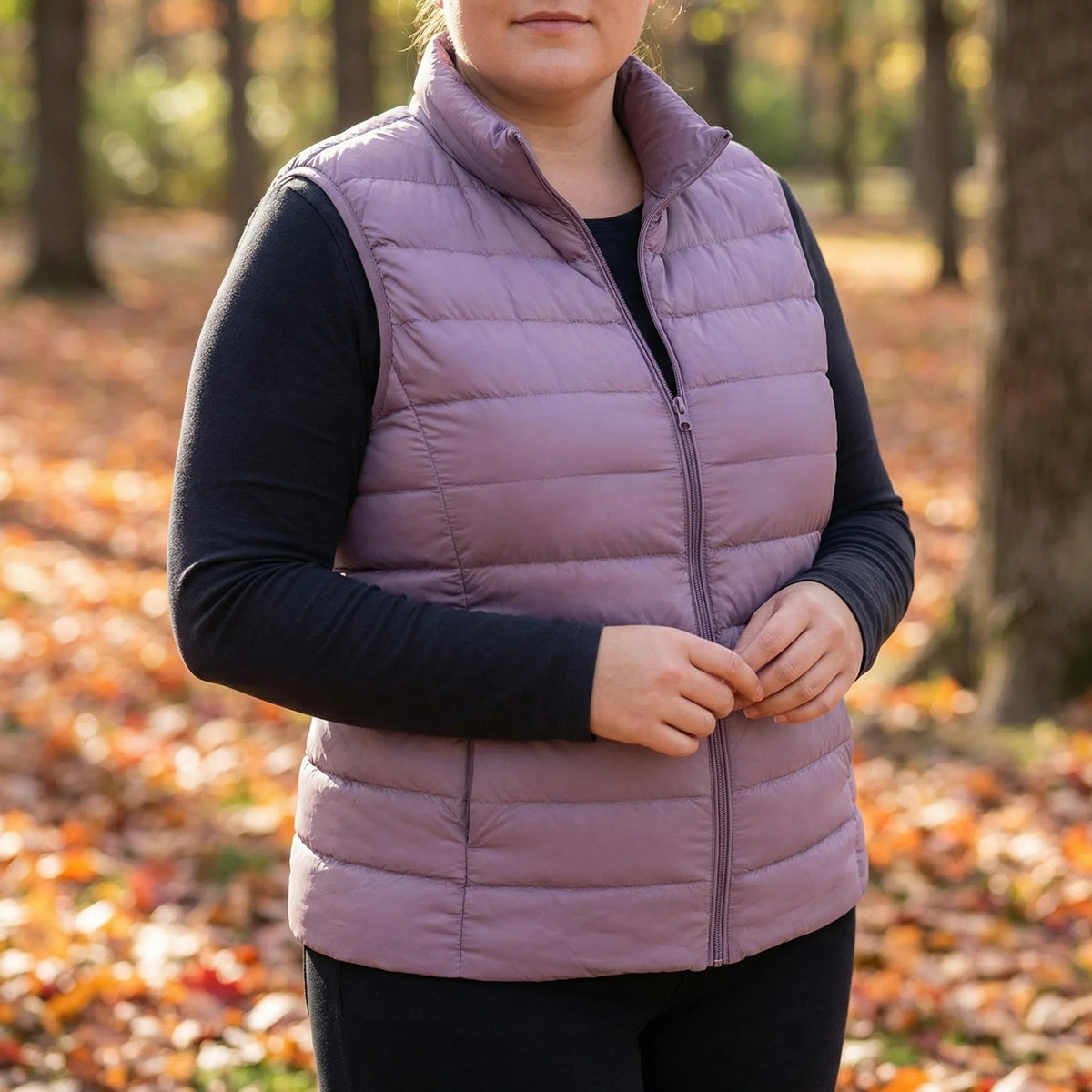 Veste matelassée sans manche femme, coupe ajustée