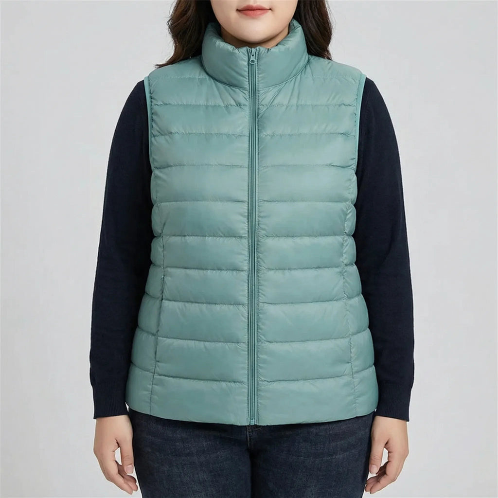Veste matelassée sans manche femme, coupe ajustée