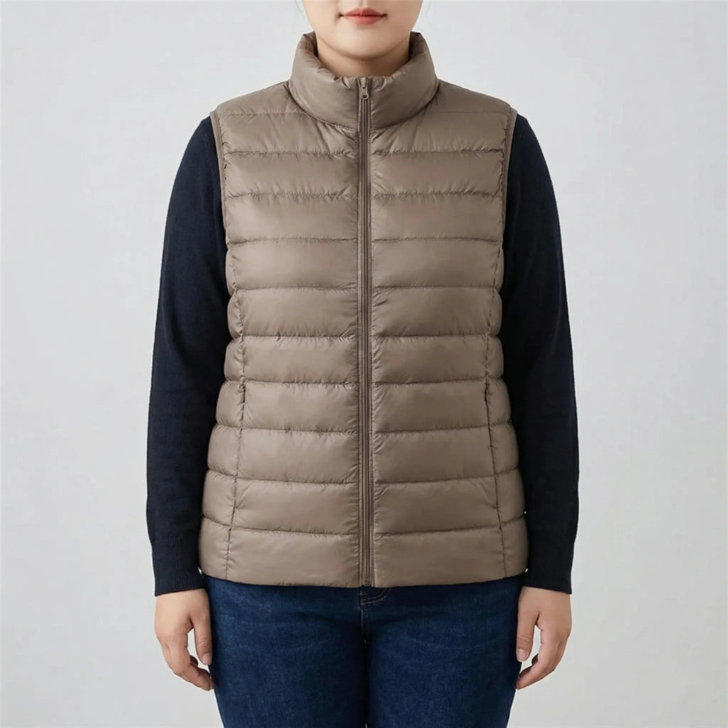 Veste matelassée sans manche femme, coupe ajustée