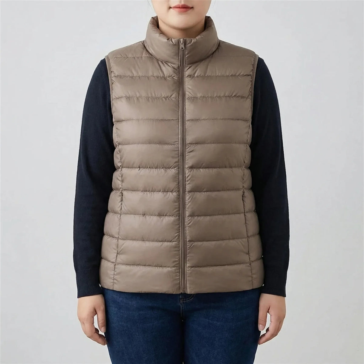 Veste matelassée sans manche femme, coupe ajustée