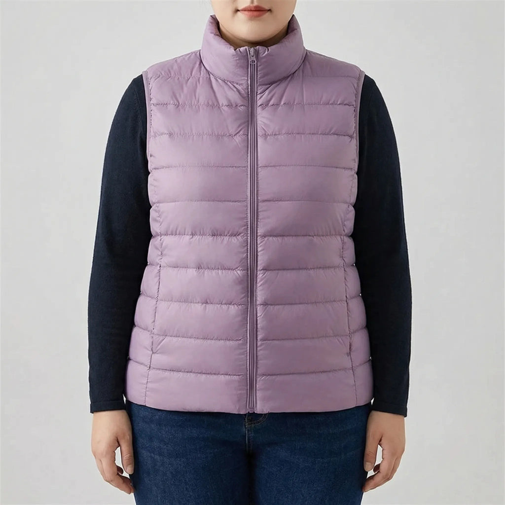 Veste matelassée sans manche femme, coupe ajustée
