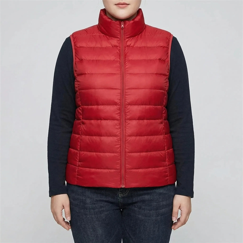 Veste matelassée sans manche femme, coupe ajustée