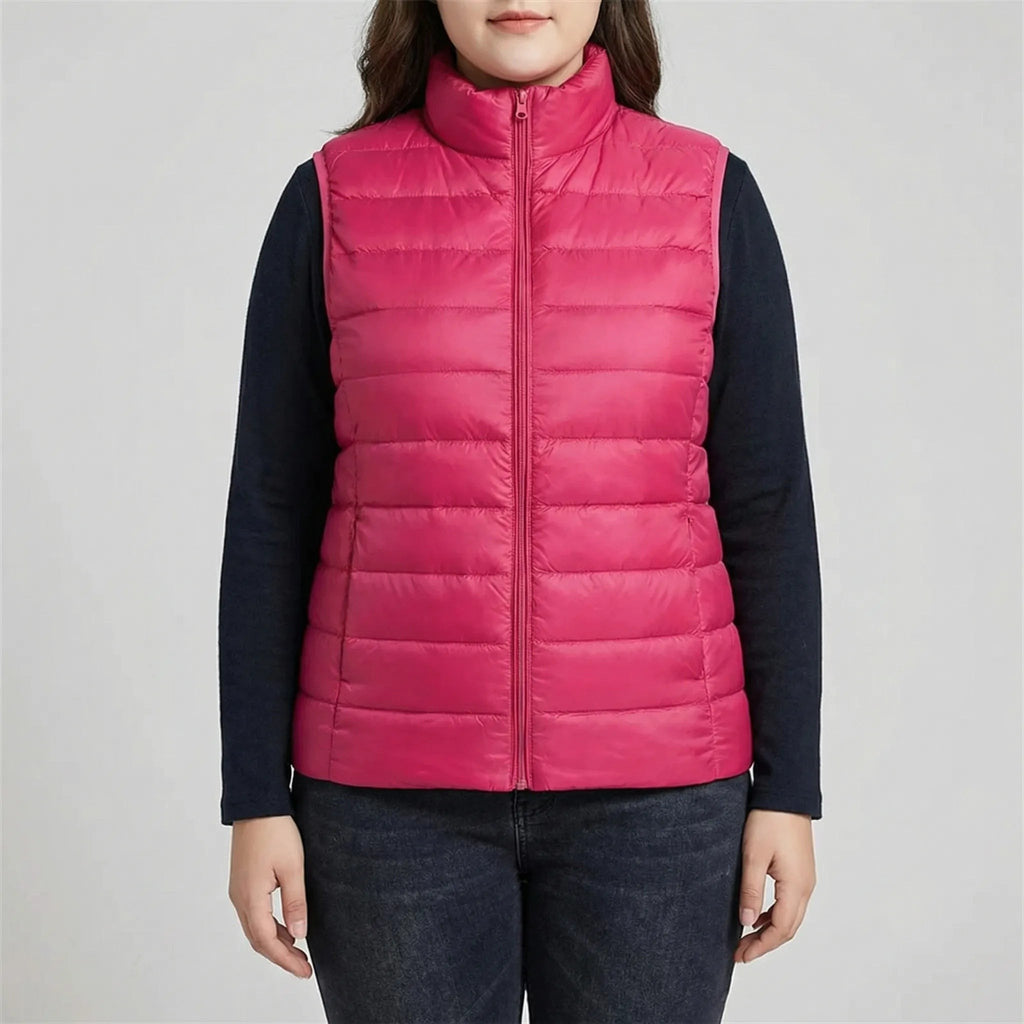 Veste matelassée sans manche femme, coupe ajustée