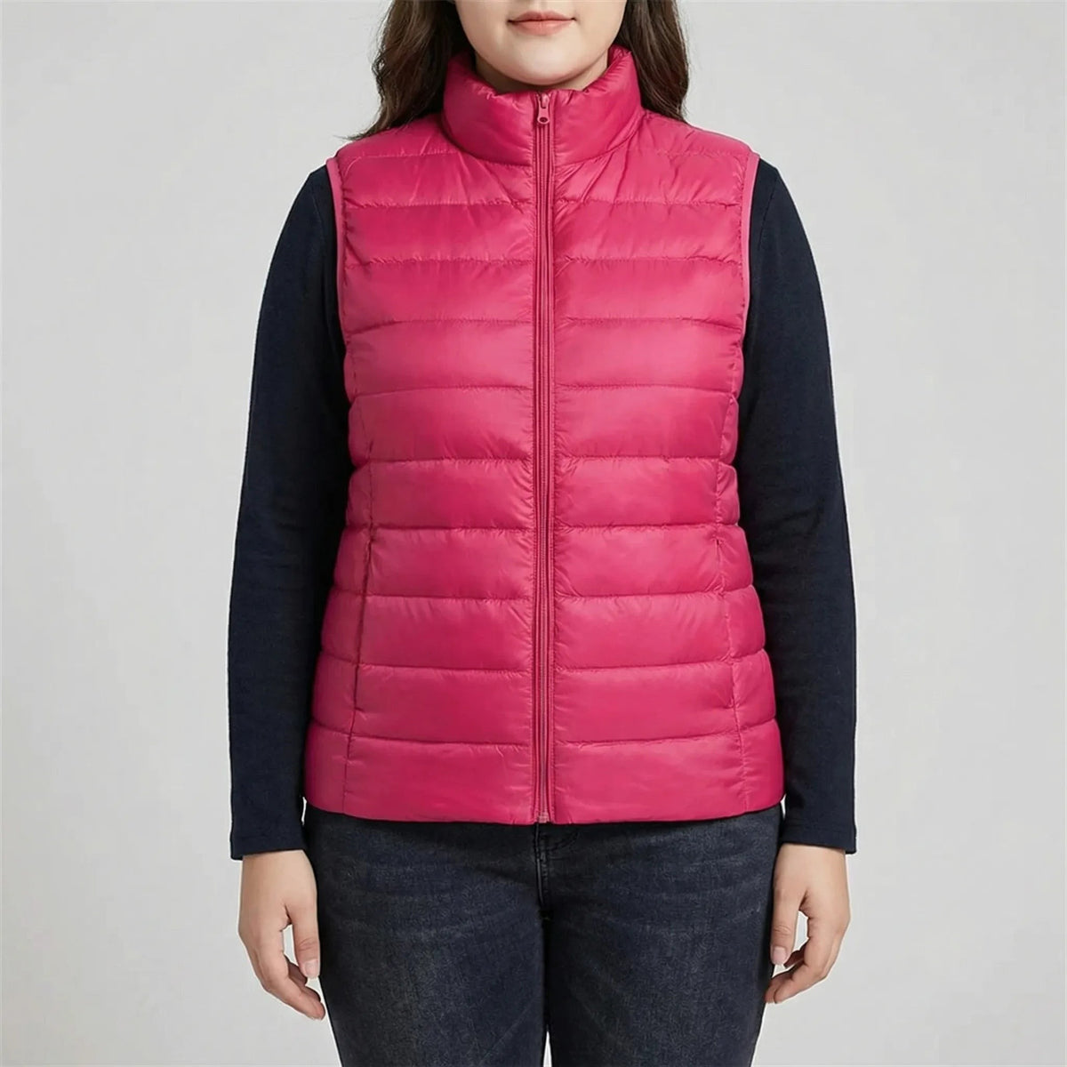 Veste matelassée sans manche femme, coupe ajustée