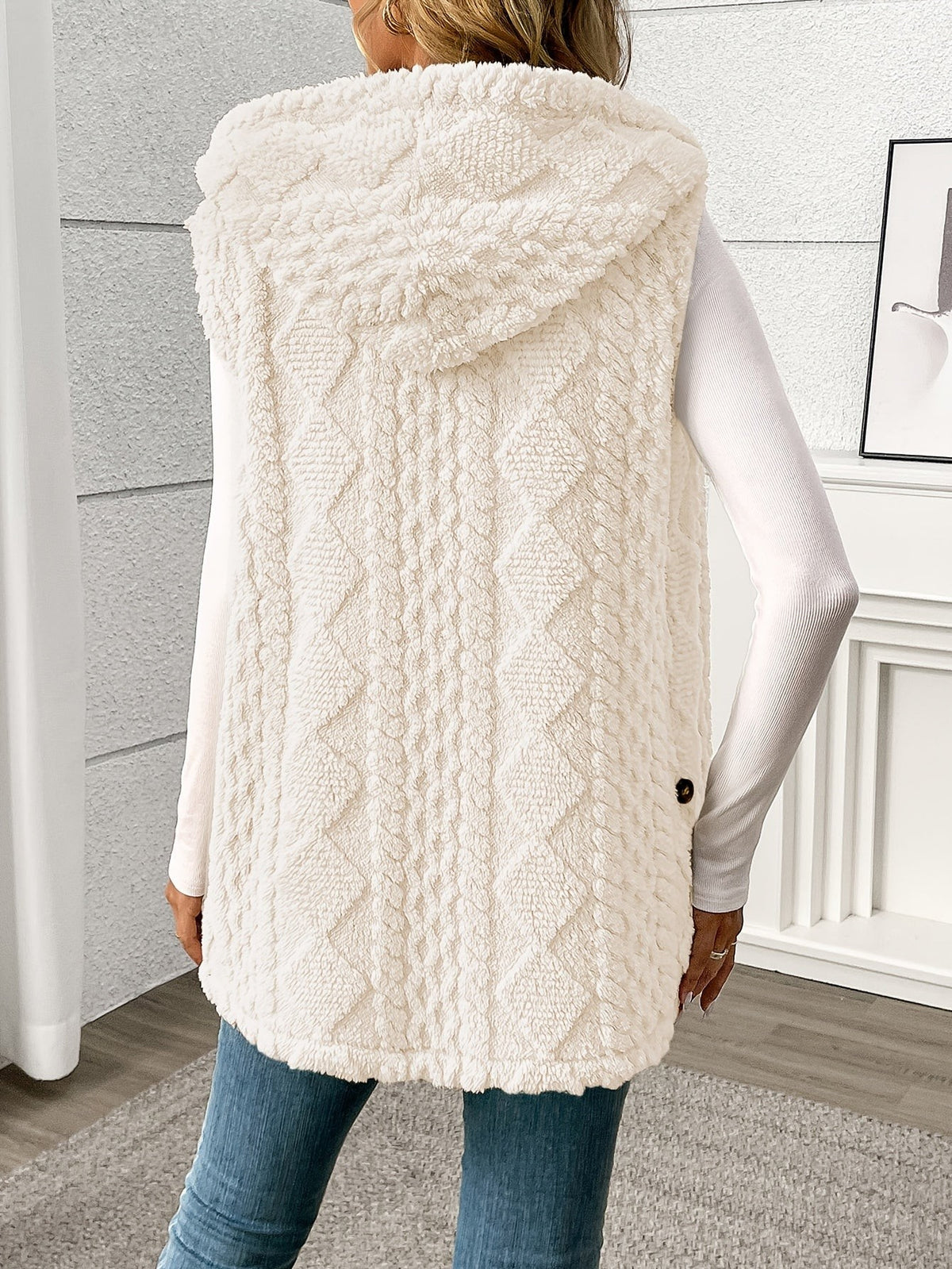 Veste sans manche femme confortable à capuche