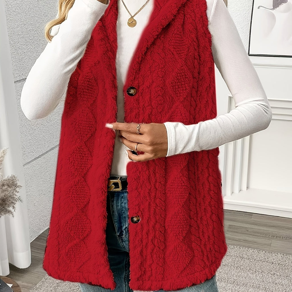 Veste sans manche femme confortable à capuche