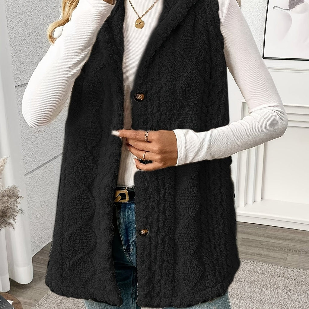 Veste sans manche femme confortable à capuche