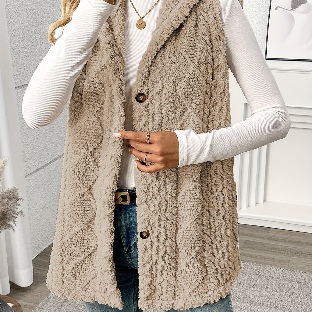 Veste sans manche femme confortable à capuche