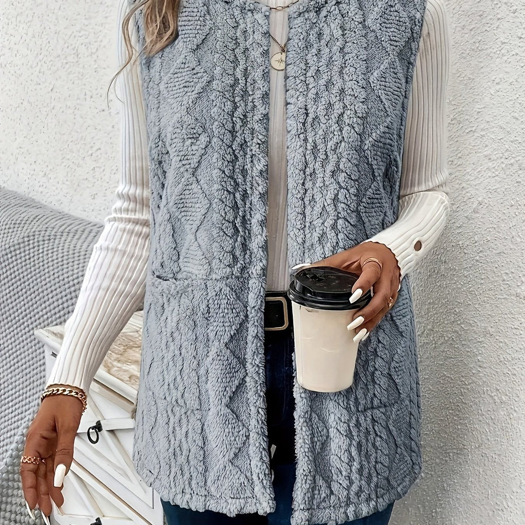 Veste sans manche femme confortable et texturée