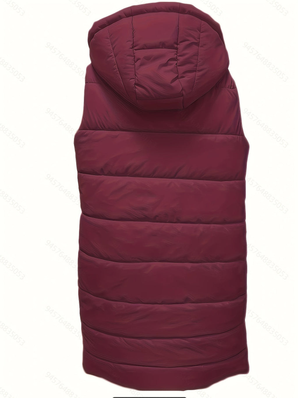 Veste sans manche femme longue à capuche matelassée